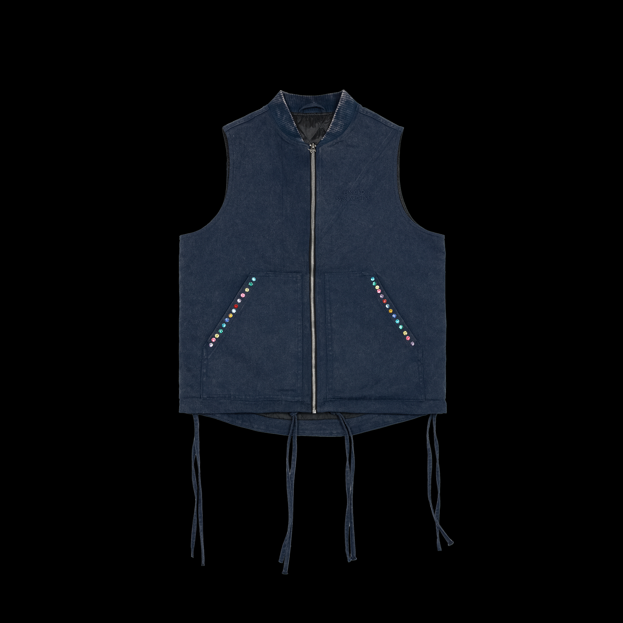 GEM ROW VEST "WASHED NAVY"