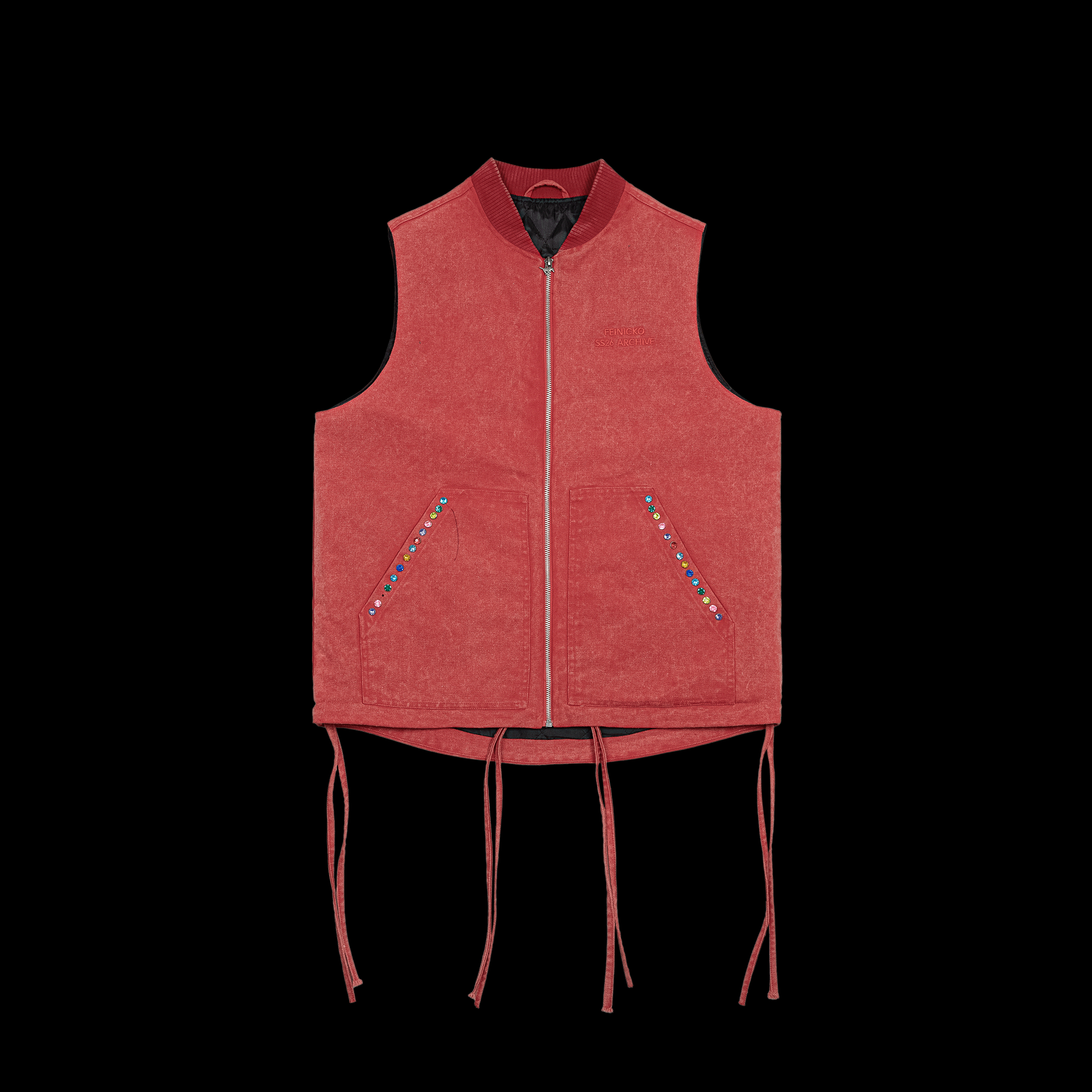 GEM ROW VEST "WASHED RED"