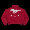 GLITCH PONY HALFZIP SWEATER "RED"
