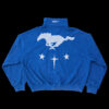 GLITCH PONY HALFZIP SWEATER "BLUE"