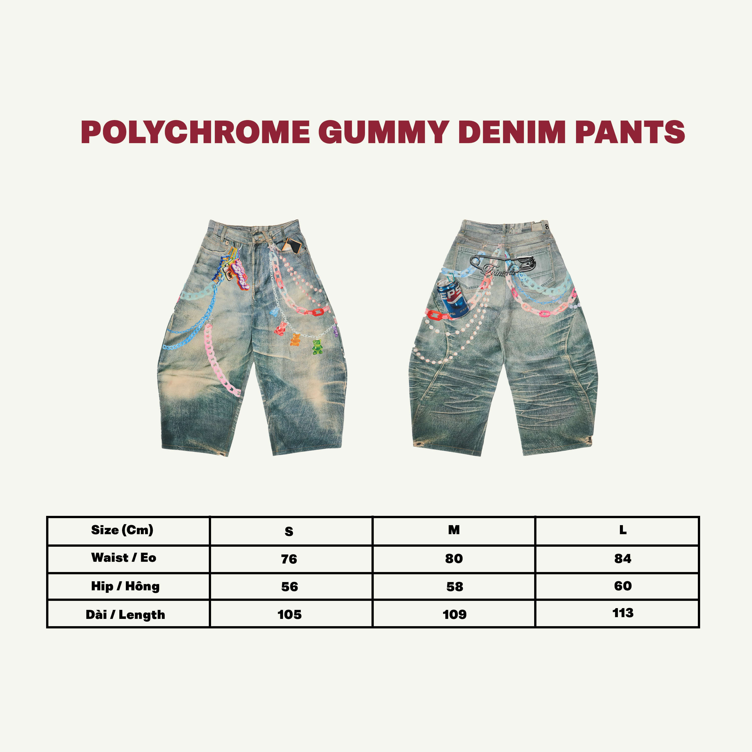 Feinicko バギーデニム POLYCHROME GUMMY DENIM PANTS - FEINICKÖ