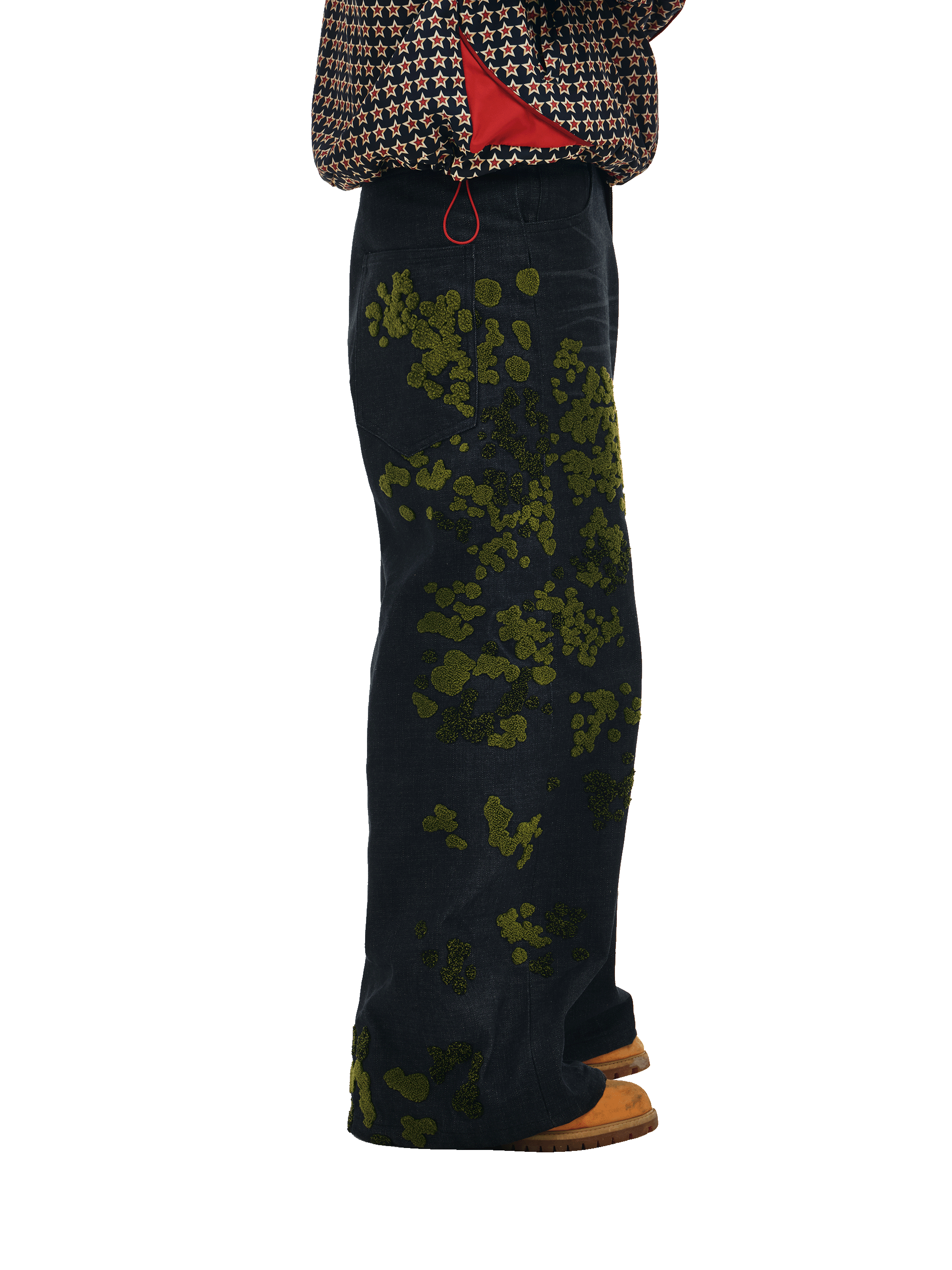 FALLEN MOSS DENIM PANTS - 1