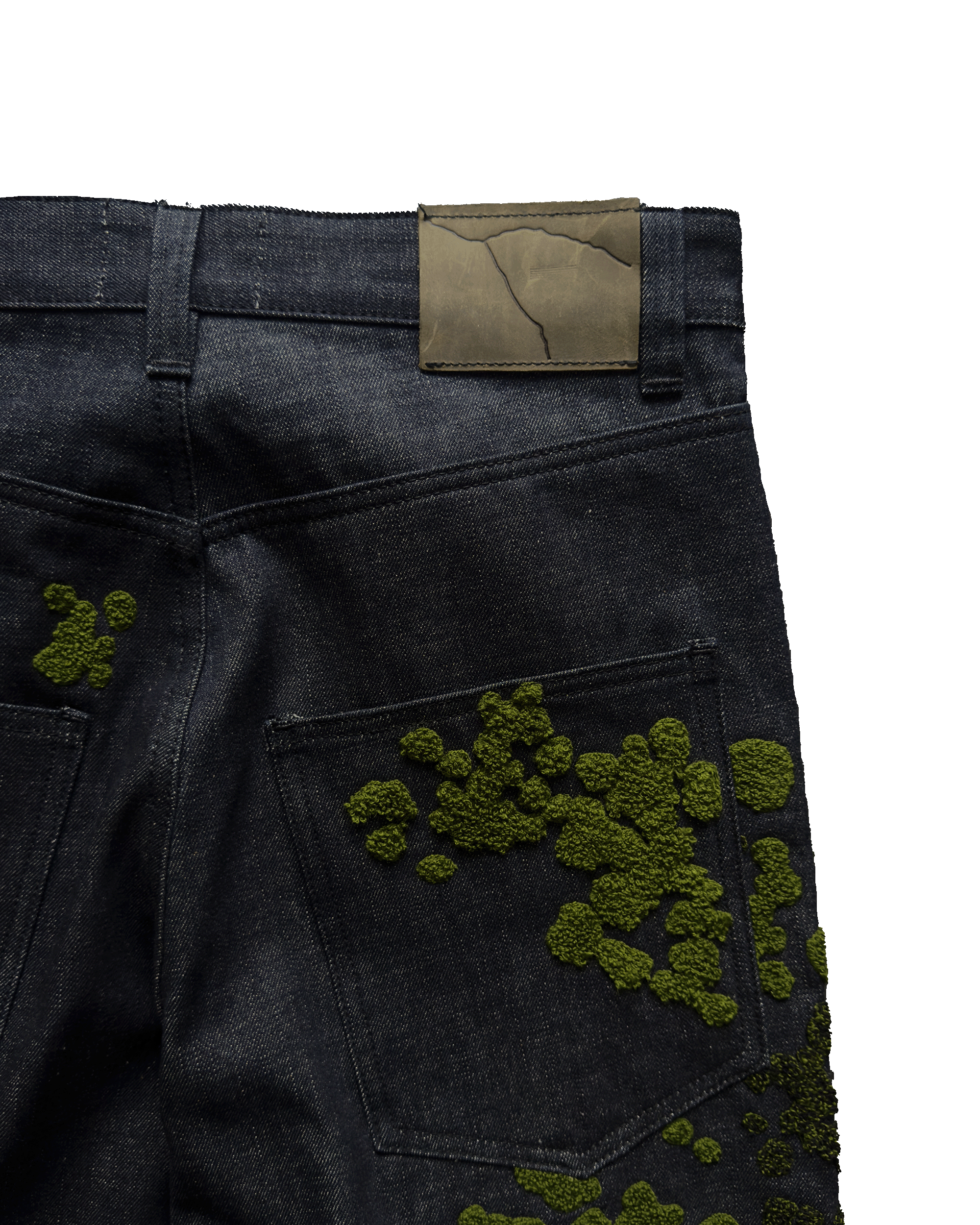 FALLEN MOSS DENIM PANTS - BACK 3