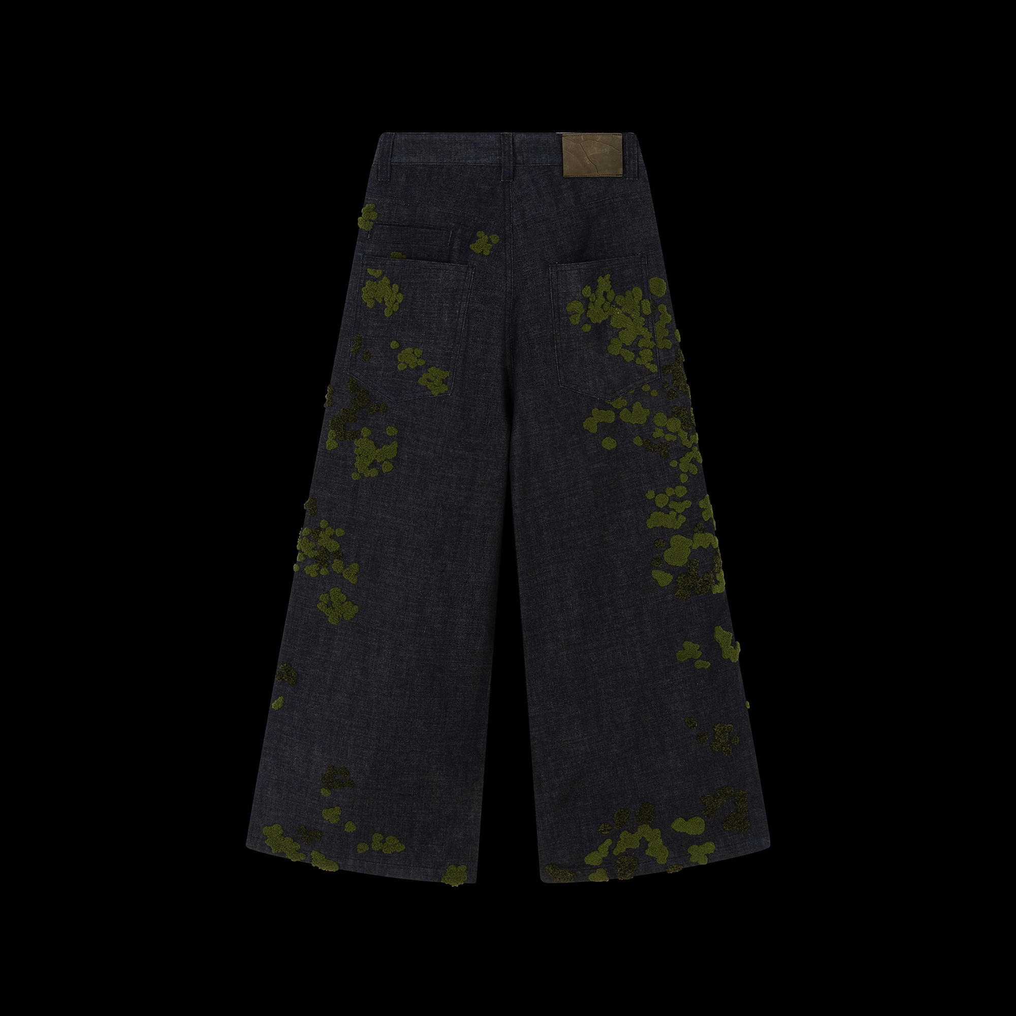 FALLEN MOSS DENIM PANTS - BACK