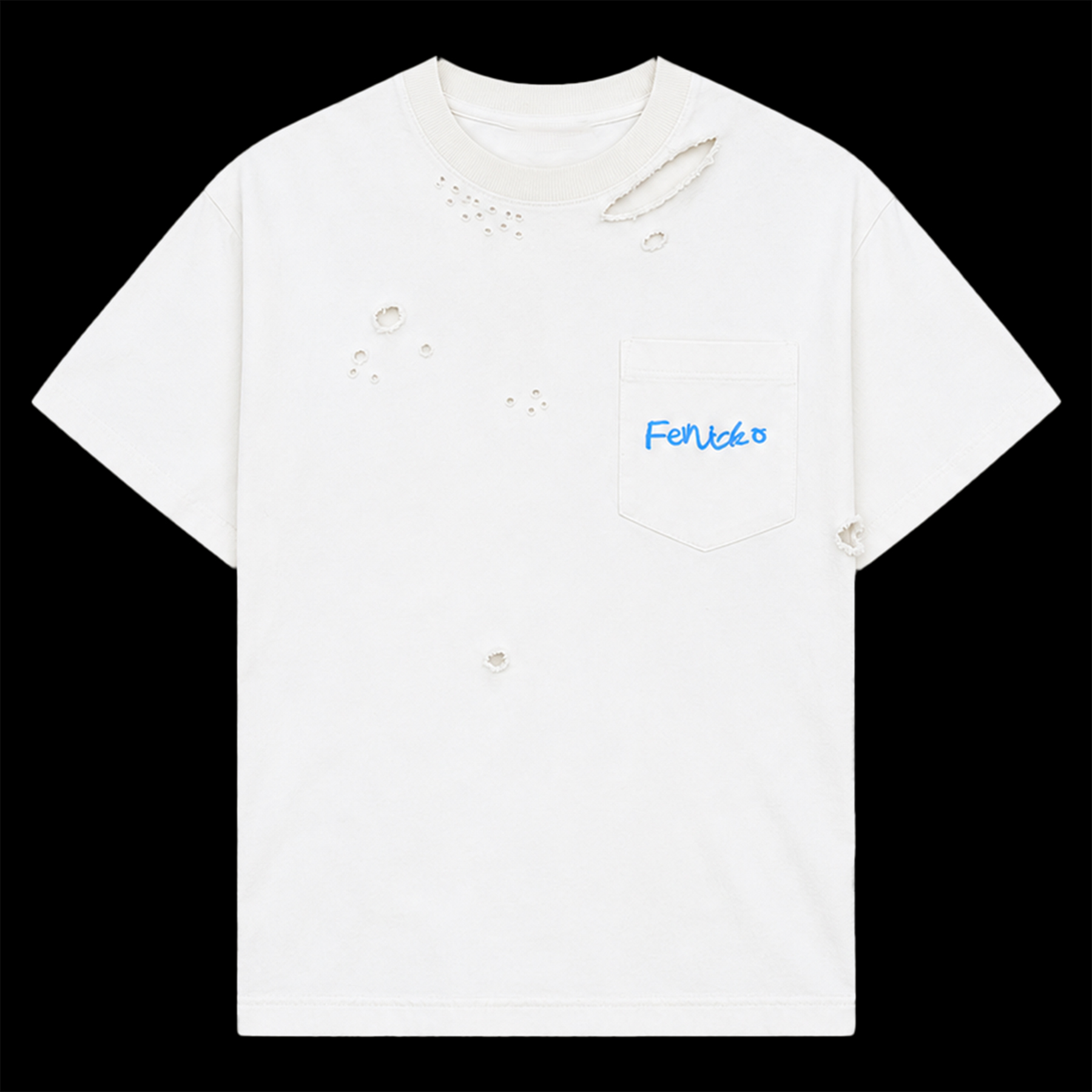 TENRYU POCKET TEE "WHITE"